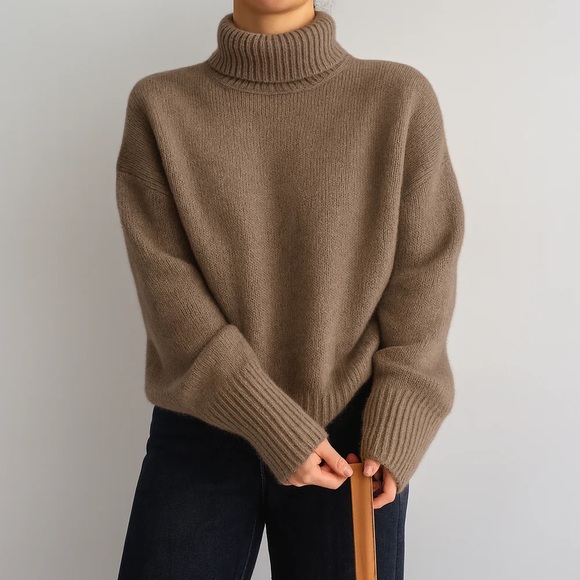 Sweaters - NWT Cozy Brown Turtleneck Sweater